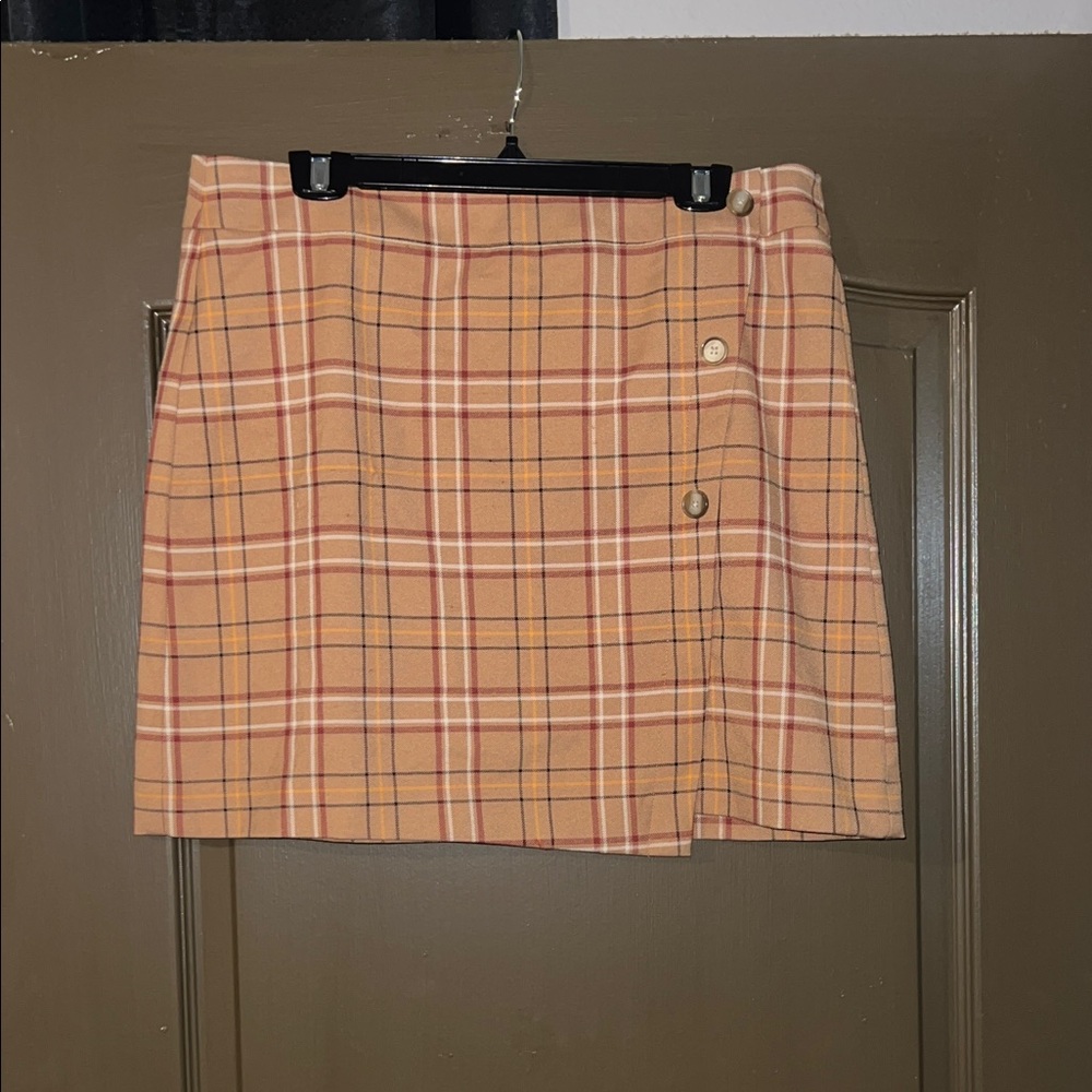 Plaid Tan skirt